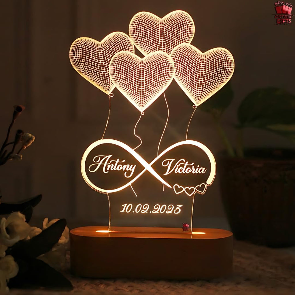3D Illusion Personalized LED Lamp