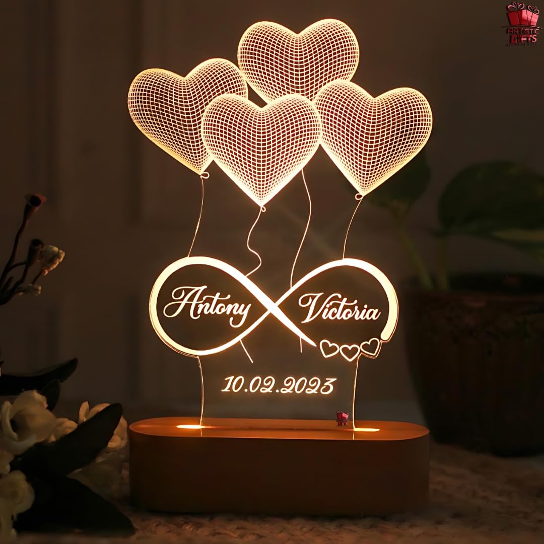 3D Illusion Personalized LED Lamp