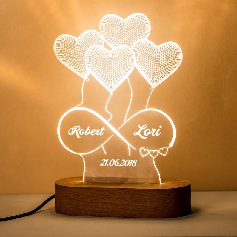3D Illusion Personalized LED Lamp