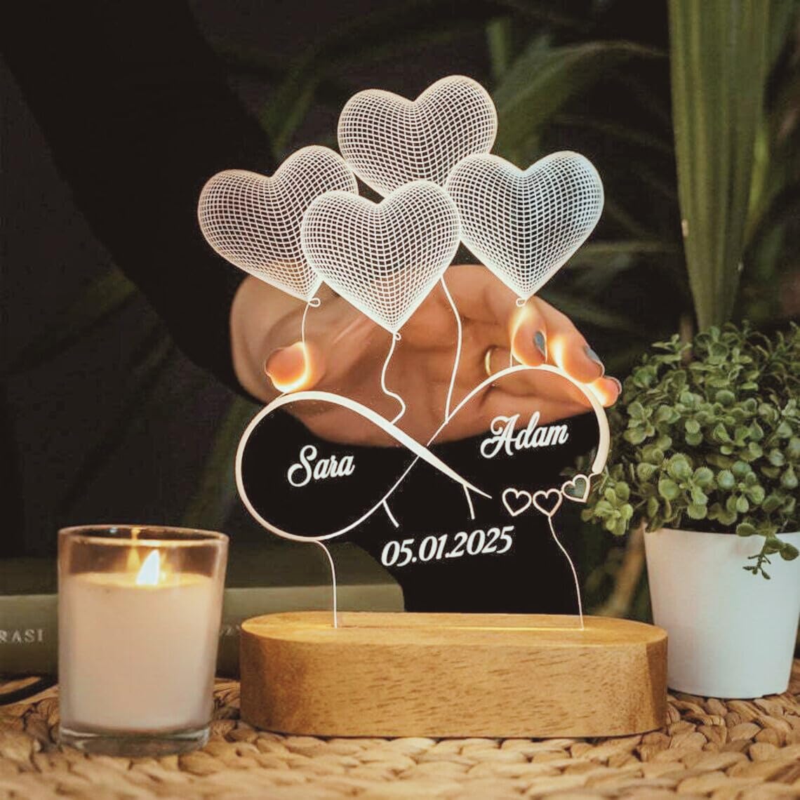 3D Illusion Personalized LED Lamp