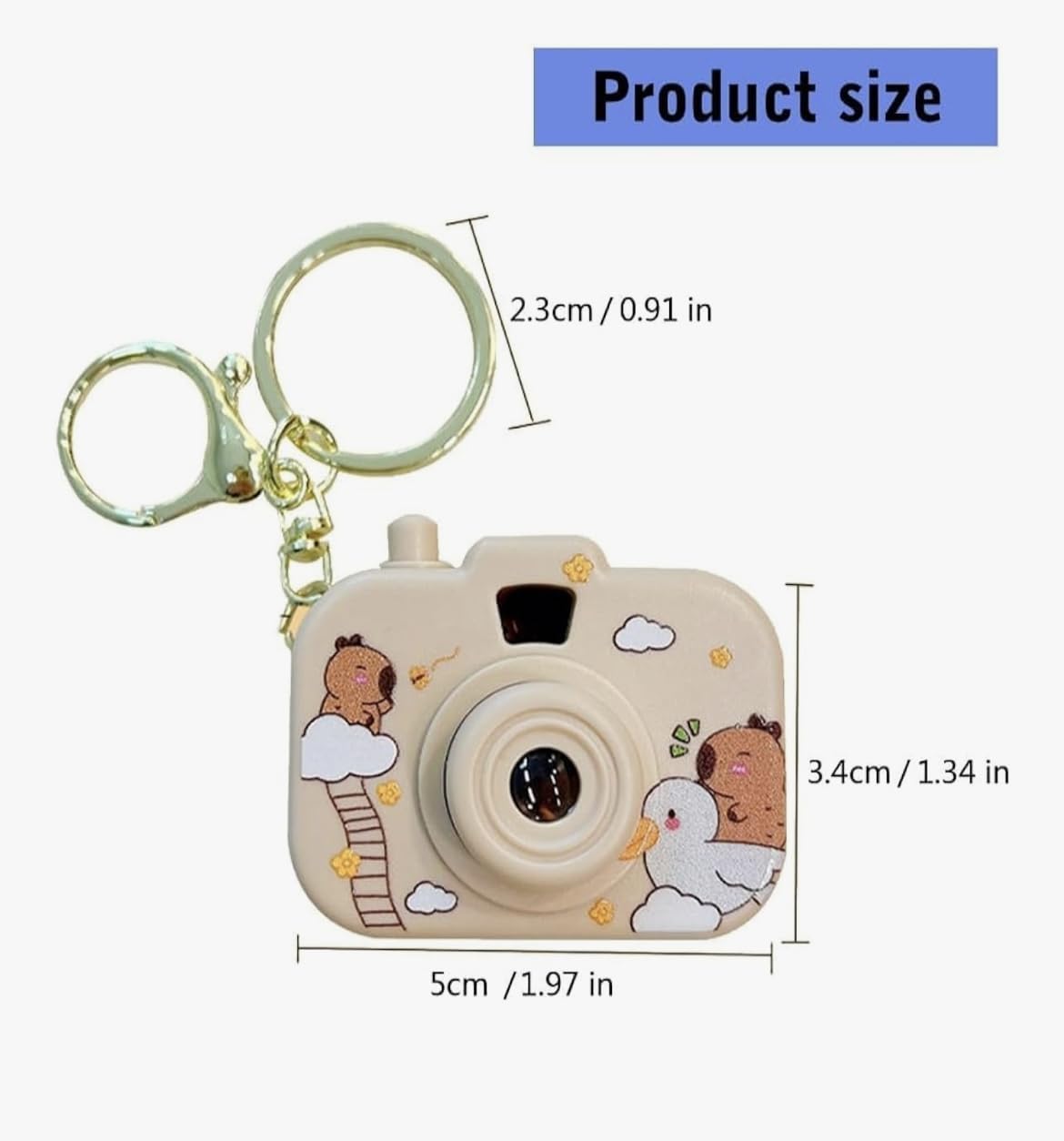 Cartoon Projection Camera Keychain
