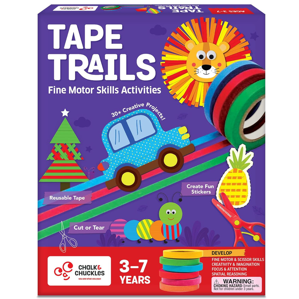 Chalk & Chuckles Tape Trails Art and Craft Kit for Kids