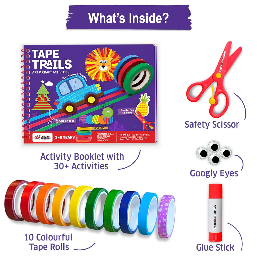 Chalk & Chuckles Tape Trails Art and Craft Kit for Kids
