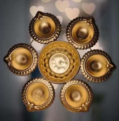 Copper Diya Shape Flower