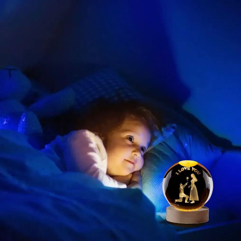 Desidiya 3D Crystal Love You Lamp