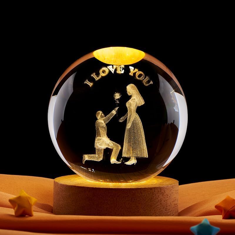 Desidiya 3D Crystal Love You Lamp