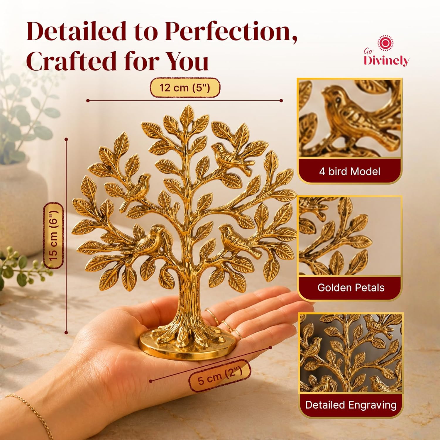Divinely Certified Pure Brass Kalpavriksha