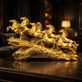 Golden 19 Inch Running 7 Victory Horses