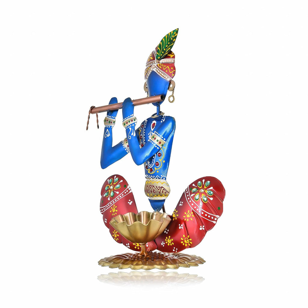 Handpainted Flute Krishna for Gift