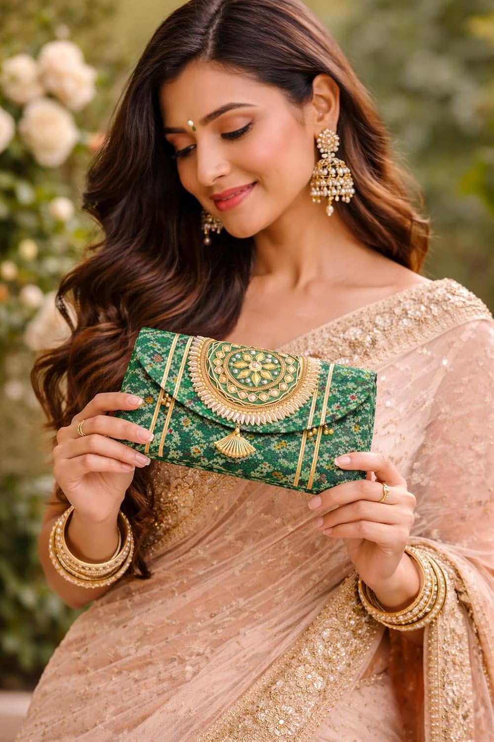 Jaipur Ace Women Ethnic Embroidered Clutch Bag