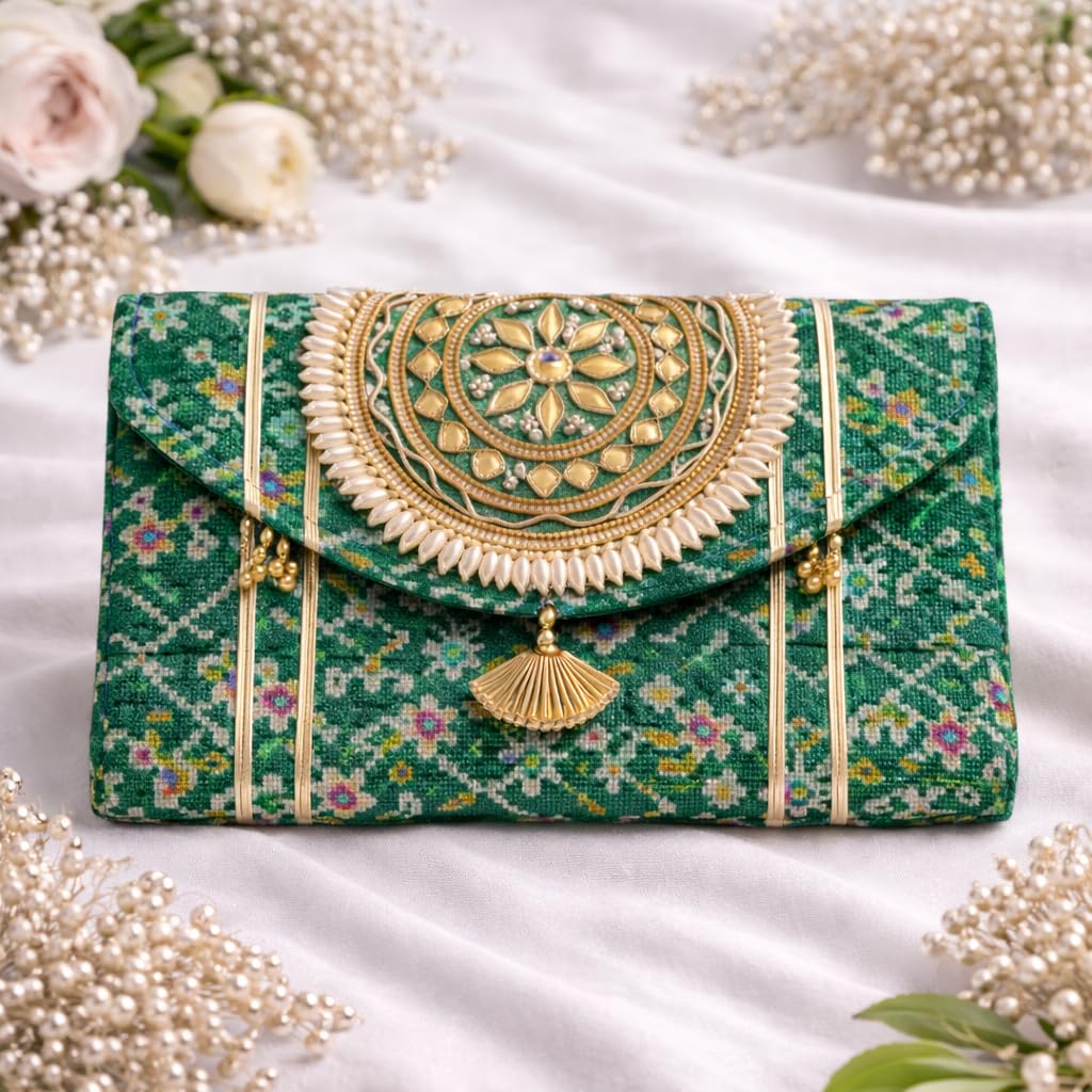 Jaipur Ace Women Ethnic Embroidered Clutch Bag