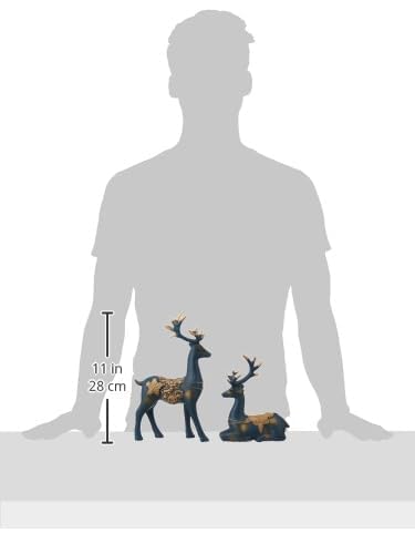 Resin Golden Reindeer Sculptures