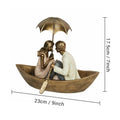 Wedding Anniversary Romantic Boat Couple Showpiece